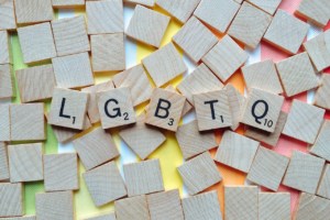 Scrabble blocks spelling LGBTQ