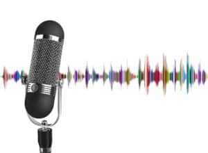 microphone and audio waves