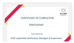 ALIGN TRAINING CERTIFICATE